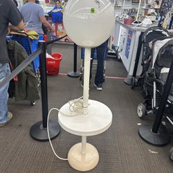 1980s Vintage Globe Floor Lamp & Table Indoor/ Outdoor Lighting Mid Century Modern Space Age