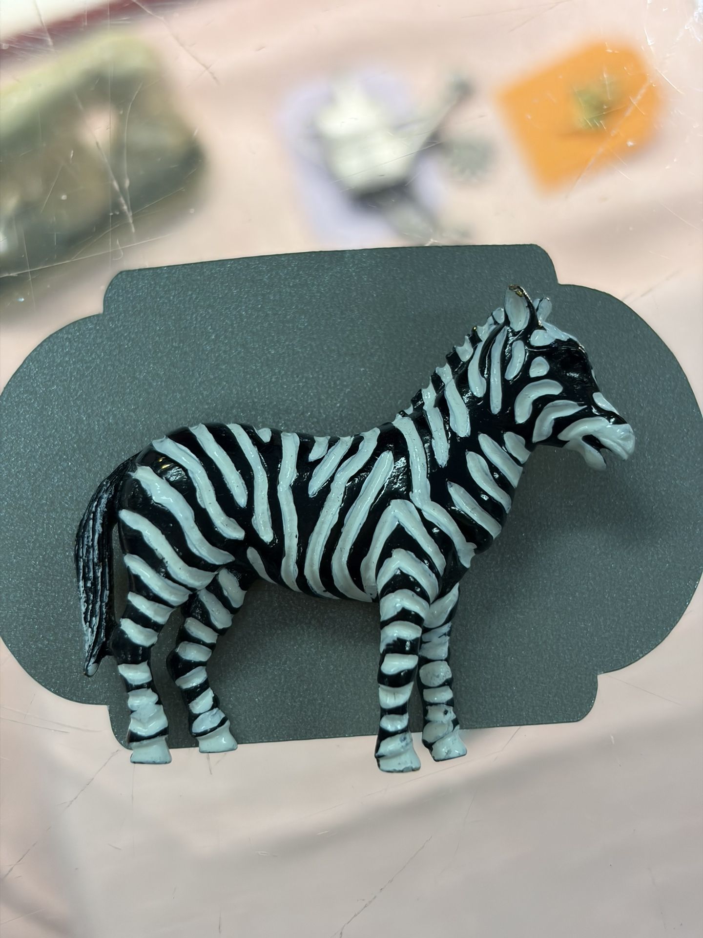 RARE VINTAGE AUTHENTIC SIGNED FLORENZA ZEBRA BROOCH PIN