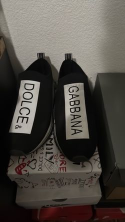 Dolce & Gabbana Black Slip-On Sneakers