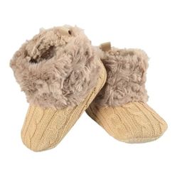 Arshiner Infant Girls Fleece Woollen Fur Knitted Snow Boot Size M (6-12 months)