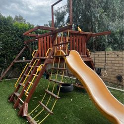 Playground set - Slide, Swings, Rick Climbing, Ladder
