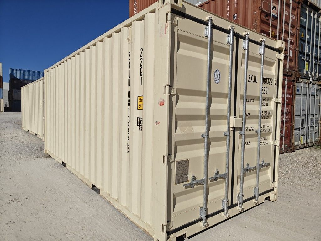 NEW 20ft Beige One Trip Shipping Containers For Sale