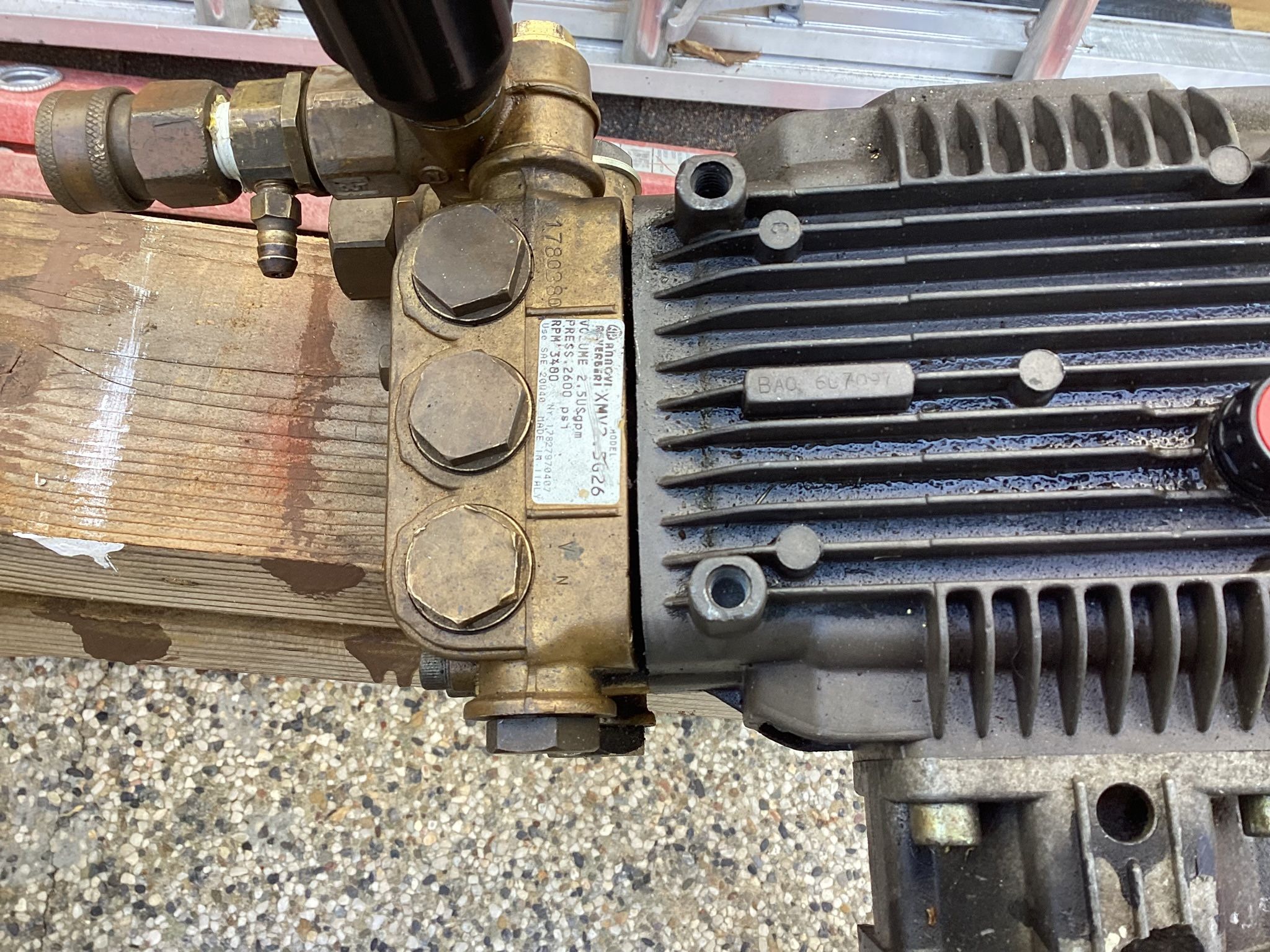 Annovi Reverberi 2600 Psi Pressure Washer Pump. Needs An Unloaded Valve. Can Be Purchased From Amazon.