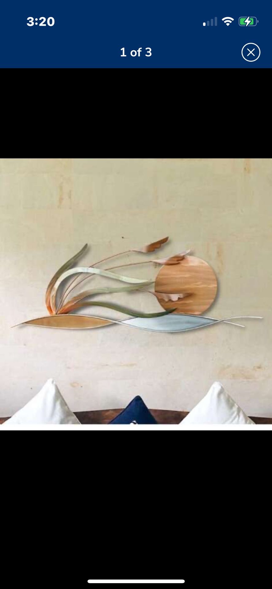 BLACK FOREST DECOR Swaying Sea Oats Metal Wall Art