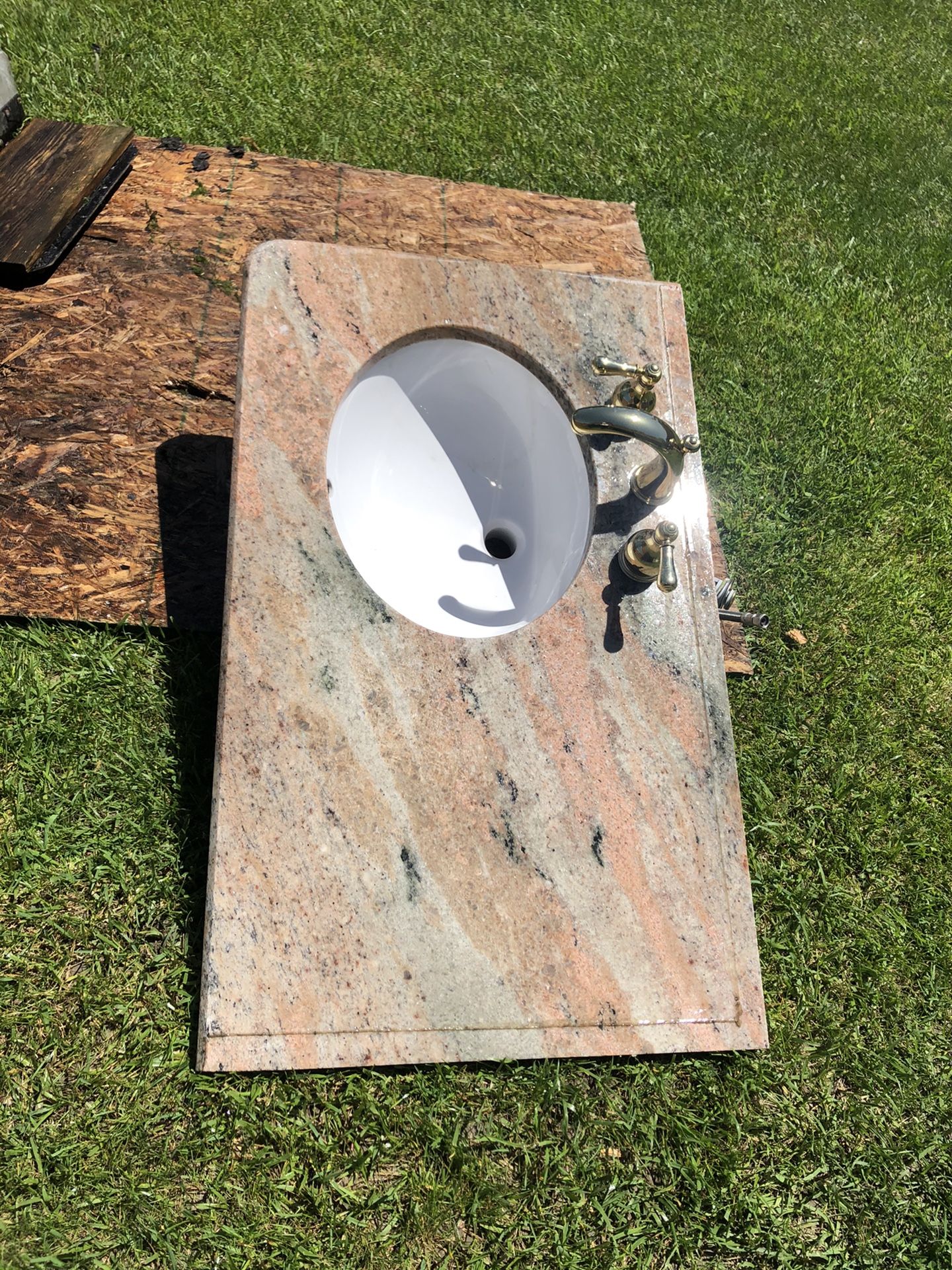 Granite top counter with Sink