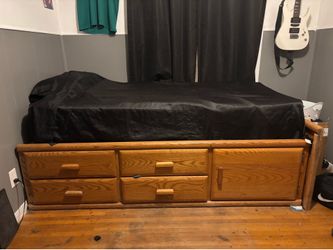 Storage twin bed
