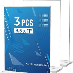Acrylic Table Signs 8.5x11" & 4x6"