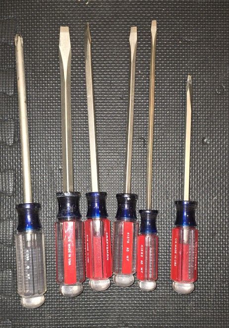 Six Craftsman Screwdrivers