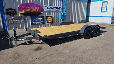 2027 Lamar CC 7x18 Wood Deck Car Hauler Trailer 10k GVWR