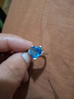 Light Blue Heart 🩵 Shaped Stone 