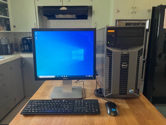Dell PowerEdge 710 Server - Intel Xeon Processor / 1TB Hard Drive / 48GB Memory / 19 Inch Monitor / Windows 10 Installed