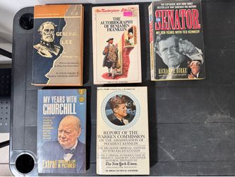 Lot of 5 Vintage History & Biography Paperbacks – Kennedy, Churchill, Civil War