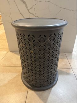 Solid wood round end table