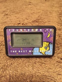 Count down to the next millennium clock counts the days back wards till next new years