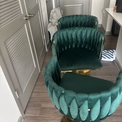 Make Up Vanity $125, 4 Bar Stools $370, Glass Table $150