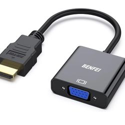Benfei Black HDMI to VGA Adapter Cable