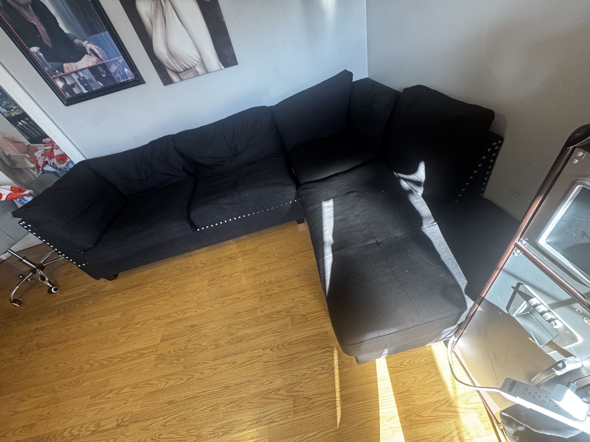 Black Couch L Shaped