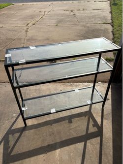 Black Metal & Glass Table
