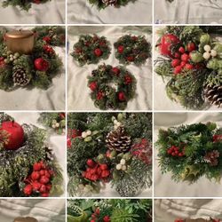 Vintage Christmas Holly Candle Rings 