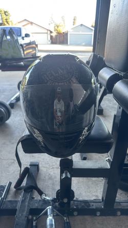 Biltwell Motorcycle full head helmet.