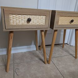 Free Queen Bed with two small Side Tables