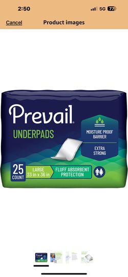 Prevail Disposable Underpad Fluff 23X36 UP-150/2 25 Pads