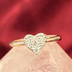 14K Solid Gold Ring W/ Diamonds #6