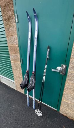 ♻️ TRAK 195 cm XC Ski Package – NNN Bindings + Whitewoods EU 43 Boots + Poles (Swappable)