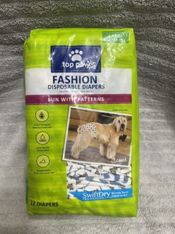 Top Paw Disposable Fashion Dog Diapers 