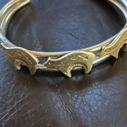 NATIVE AMERICAN/ ZUNI BEAR  CUFF BRACELET 