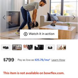 Bowflex SelectTech Dumbbells 10-90 Lbs Pair , New - Open Box 