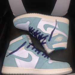 Nike Air Jordan 1 High OG Teal and White Sneakers