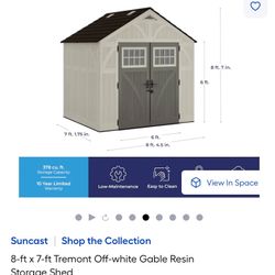 Suncast 8x7 Storage Shed
