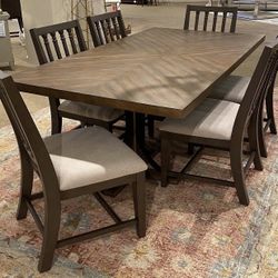 Magnolia Home by Joanna Gaines Iron Trestle Dining Room Table Set