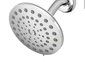 Waterpik 8-Spray Patterns with 1.8 GPM 7 in. Wall Mount Rain Fixed Shower Head in Chrome