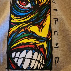 Supreme Hoodie, Grey With Lance CONKLIN Face art work. 