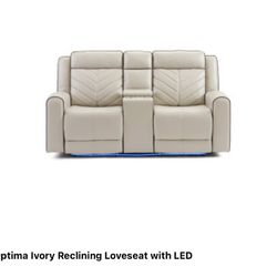 Reclining Love Seat & chair With LED Lighting (brand new In The Box)