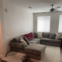 Used Grey Comfortable Sectional couch