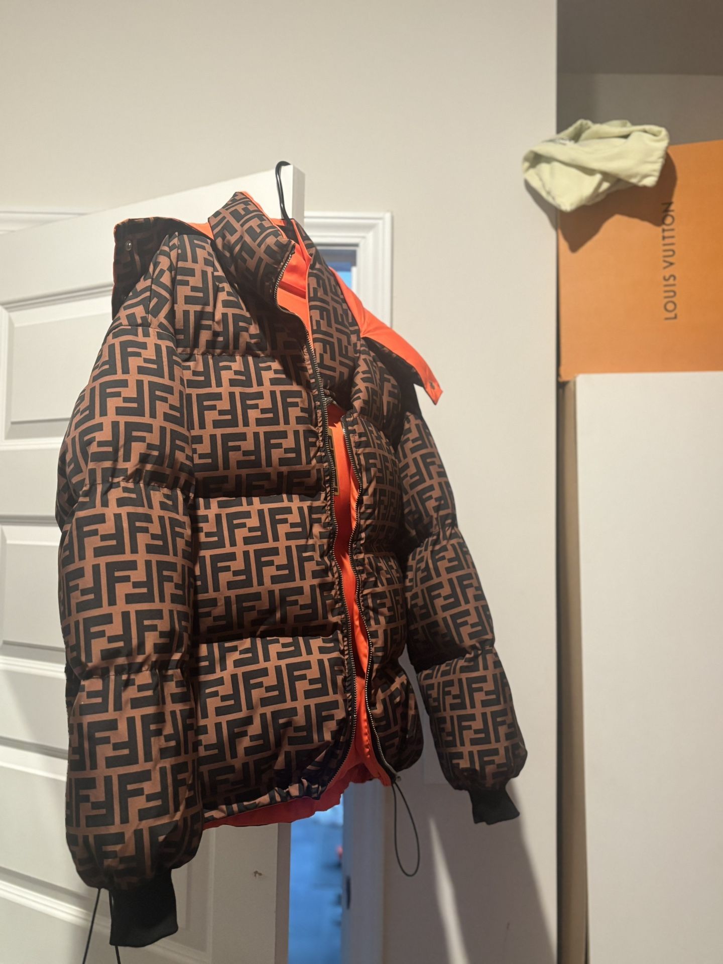 Brown And Orange Fendi Puffer Coat #luxury #authentic