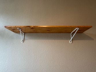 MOVING SALE - Wood Shelf with Brackets