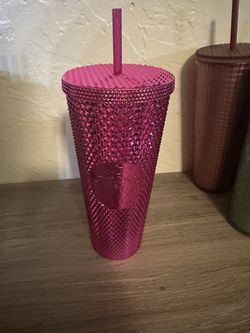 Starbucks Tumbler Pink Studded