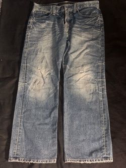 Express Men's Light Wash Distressed Jeans