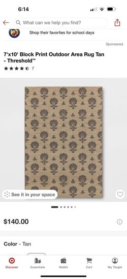 Threshold Outdoor Area Rugs 7x10 Or 5x7