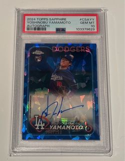 2024 TOPPS SAPPHIRE YOSHINOBU YAMAMOTO AUTOGRAPH