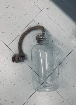 Farmhouse Rustic Country Hanging 11" H Glass Bottle