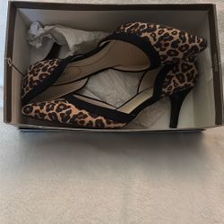 Leopard print high heels