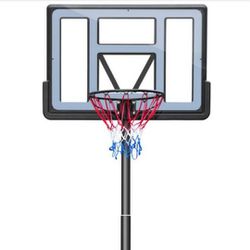 Basketball Hoop Outdoor 3.8-10ft Adjustable Height, 44inch Backboard


