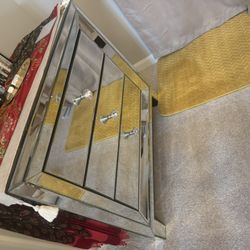 Mirrored Night Stand Dresser 