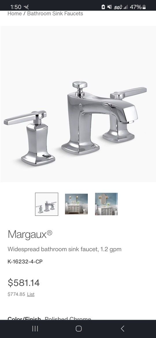 Kohler Marquex Widespread Faucet