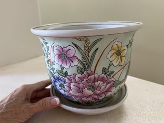 Floral Ceramic Planter